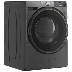 Whirlpool 27 in. 4.5 cu. ft. Smart Stackable Front Load Washer with FreshFlow Vent System, Sanitize & Steam Cycle - Volcano Black