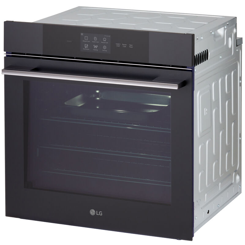 LG WSED3067M 24 in. 3 cu. ft. Smart Steam Electric Single Wall Oven with True European Convection - Matte Black