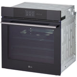 LG WSED3067M 24 in. 3 cu. ft. Smart Steam Electric Single Wall Oven with True European Convection - Matte Black