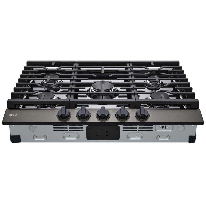 LG CBGJ3023D 30 in. 5-Burner Natural Gas Cooktop with Simmer Burner & Power Burner - Black Stainless