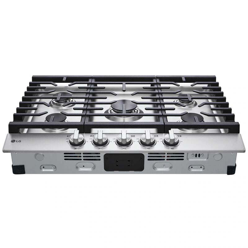 LG CBGJ3023S 30 in. 5-Burner Natural Gas Cooktop with Simmer Burner & Power Burner - Stainless Steel