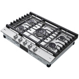 LG CBGJ3027S 30 in. 5-Burner Smart Natural Gas Cooktop with Griddle, Simmer Burner & Power Burner - Stainless Steel