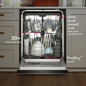 KitchenAid 24 in. Front Control Dishwasher with 47 dBA Sound Level, 3rd-Rack, ProDry System & Pocket Handle - White