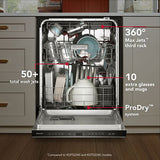 KitchenAid KDPS424SPS 24" Fully Integrated Built-In Dishwasher in PrintedShield Stainless Steel
