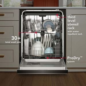KitchenAid KDTS224SPS 24" Full Console Built-In Dishwasher in PrintShield Finish