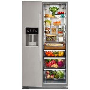 KitchenAid KRSC536RPS 36" 20.8 cu. ft. Counter Depth Side-by-Side Refrigerator with Ice & Water Dispenser - Fingerprint Resistant Stainless Steel