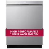 LG LDPH7972S 24 in. Top Control Smart Dishwasher with 42 dBa Sound Level, 3rd-Rack, Dynamic Heat Dry & Pocket - PrintProof Stainless Steel