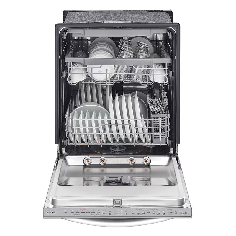 LG LDTS5552S 24 in. Top Control Smart Dishwasher with 46 dBa Sound Level & Dynamic Dry - Stainless Steel
