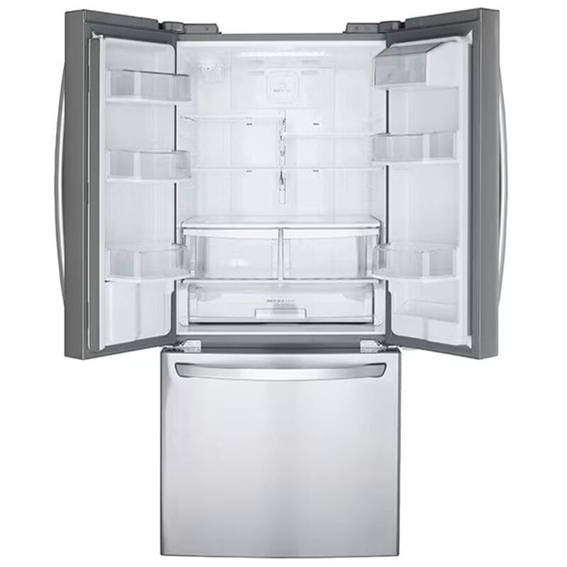 LG LFDS22520S 30 in. 21.8 cu. ft. French Door Refrigerator with Ice & Water Dispenser - Stainless Steel
