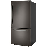 LG LRDCS2603D 33 in. 25.5 cu. ft. Bottom Freezer Refrigerator with Ice Maker - PrintProof Black Stainless Steel