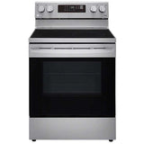 LG LREL6323S 30 in. 6.3 cu. ft. Smart Air Fry Standard Convection Electric Range with Radiant Burners - Stainless Steel