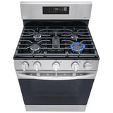 LG LRGL5821S 30 in. 5.8 cu. ft. Smart Gas Range with 5 Sealed Burners - Stainless Steel