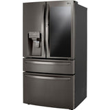 LG LRMVC2306D InstaView 36 in. 22.5 cu. ft. Smart Counter Depth 4-Door French Door Refrigerator with Ice & Water Dispenser - PrintProof Black Stainless Steel