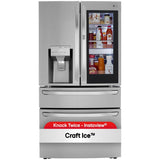 LG LRMVS3006S InstaView 36 in. 29.5 cu. ft. Smart 4-Door French Door Refrigerator with Ice & Water Dispenser - PrintProof Stainless Steel