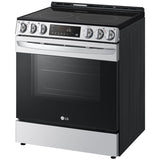 LG LSEL6333F 30 in. 6.3 cu. ft. Smart Air Fry True European Convection Slide-In Electric Range with Radiant Burners - PrintProof Stainless Steel