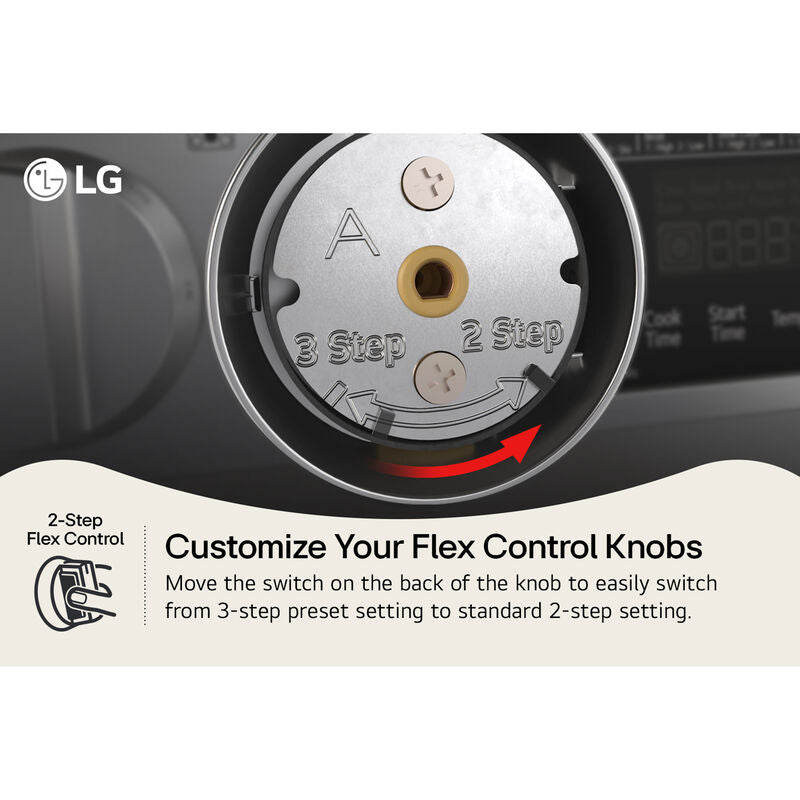 LG LSEL6333ZE 30 in. 6.3 cu. ft. Smart Air-Fry Standard Convection Slide-In Electric Range with Radiant Burners - Black Stainless Steel