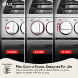 LG LSEL6337XE 30 in. 6.3 cu. ft. Smart Air-Fry True European Convection Slide-In Electric Range with Radiant Burners - PrintProof Stainless Steel