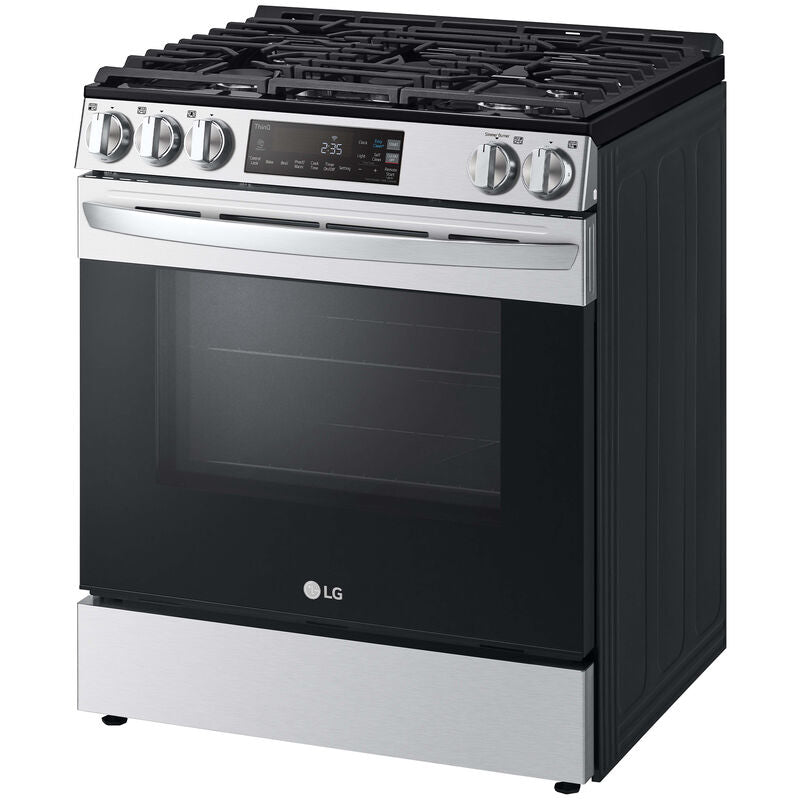 LG LSGL5831F 30 in. 5.8 cu. ft. Smart Slide-In Gas Range with 5 Sealed Burners - PrintProof Stainless Steel