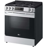 LG LSGL5831F 30 in. 5.8 cu. ft. Smart Slide-In Gas Range with 5 Sealed Burners - PrintProof Stainless Steel