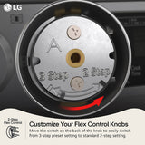 LG LSGL5833Z 30 in. 5.8 cu. ft. Smart Air-Fry Standard Convection Slide-In Gas Range with 5 Sealed Burners & Griddle - Black Stainless Steel