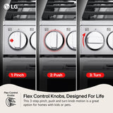LG LSGL6337X 30 in. 6.3 cu. ft. Smart Air-Fry True European Convection Slide-In Gas Range with 5 Sealed Burners & Griddle - PrintProof Stainless Steel