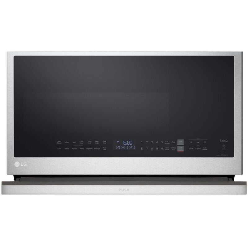 LG MVEL2137F 30 in. 2.1 cu. ft. 1050W Smart Over-the-Range Microwave with 400 CFM & Sensor Cooking - PrintProof Stainless Steel