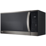 LG MVEM1825D 30 in. 1.8 cu. ft. 1000W Smart Over-the-Range Microwave with 300 CFM & Sensor Cooking - PrintProof Black Stainless Steel
