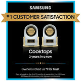 Samsung NA30N6555TG 30 in. 5-Burner Smart Natural Gas Cooktop with Griddle, Simmer Burner & Power Burner - Black Stainless