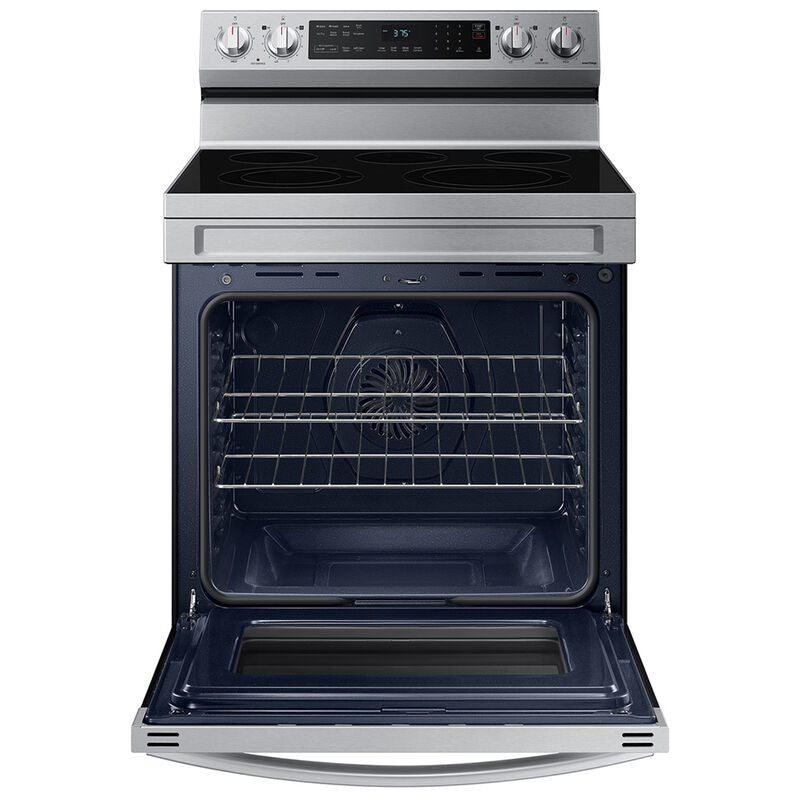 Samsung NE63D6511SR 30 in. 6.3 cu. ft. Smart Air Fry Standard Convection Electric Range with Smoothtop Burners - Stainless Steel