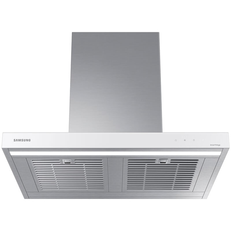 Samsung NK30CB600W12 30 in. Smart Convertible Chimney Style Range Hood with 630 CFM, 4 Fan Speeds & 1 LED Light - White