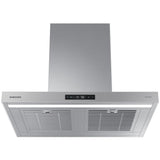 Samsung NK30CB700WCG 30 in. Smart Convertible Chimney Style Range Hood with 630 CFM, 4 Fan Speeds & 1 LED Light - Gray