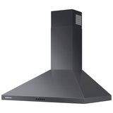 Samsung NK30R5000WG 30 in. Convertible Chimney Style Range Hood with 390 CFM, 3 Fan Speeds & 2 LED Lights - Fingerprint resistant Black Stainless