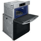 Samsung NQ70CG700DSR Bespoke 30 in. 7 cu. ft. Smart Speed/ Steam Electric Microwave/Wall Oven Combo with Dual Convection & Sensor Cooking - Stainless Steel