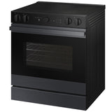 Samsung NSE6DG8502MT Bespoke 30 in. 6.3 cu. ft. Smart Air Fry True European Convection Slide-In Electric Range with Smoothtop Burners - Matte Black Steel
