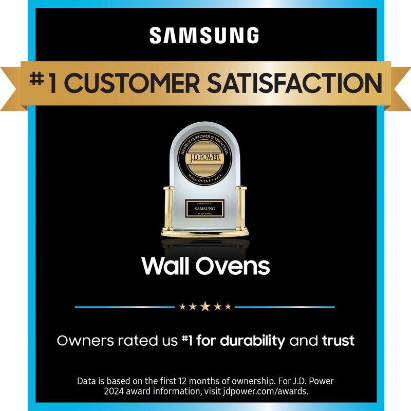 Samsung NV51CG700SSR Bespoke 30 in. 5.1 cu. ft. Smart Steam Electric Single Wall Oven with Dual Convection - Stainless Steel