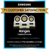 Samsung 30 in. 6 cu. ft. Smart Air Fry True European Convection Gas Range with 5 Sealed Burners & Griddle - Stainless Steel