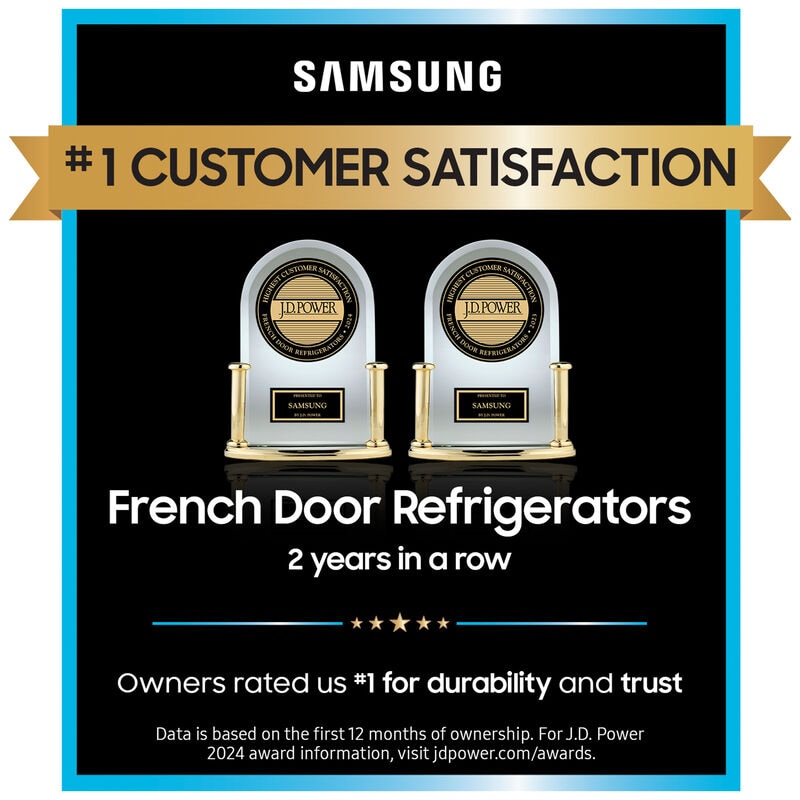 Samsung RF18A5101S9 33 in. 17.5 cu. ft. Smart Counter Depth French Door Refrigerator with Ice Maker - Stainless Steel Look