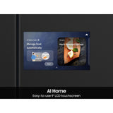 Samsung RF90F23BECR Bespoke 36 in. 22.5 cu. ft. Smart Counter Depth 4-Door French Door Refrigerator with AI Home, Beverage Center & Internal Water Autofill Pitcher - Charcoal Glass & Stainless Steel