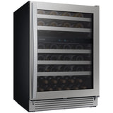 Samsung RW51TS338SR 24 in. Undercounter Wine Cooler with Wire Racks, Dual Temperature Zones & 51 Bottle Capacity - Stainless Steel