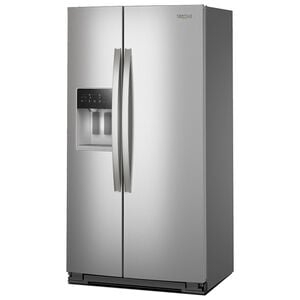 Whirlpool 36 in. 20.8 cu. ft. Counter Depth Side-by-Side Refrigerator with Ice & Water Dispenser - Fingerprint Resistant Stainless Steel