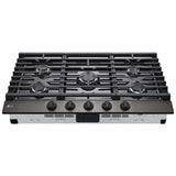 LG CBGJ3623D 36 in. 5-Burner Natural Gas Cooktop with Simmer Burner & Power Burner - Black Stainless