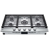 LG CBGJ3623S 36 in. 5-Burner Natural Gas Cooktop with Simmer Burner & Power Burner - Stainless Steel