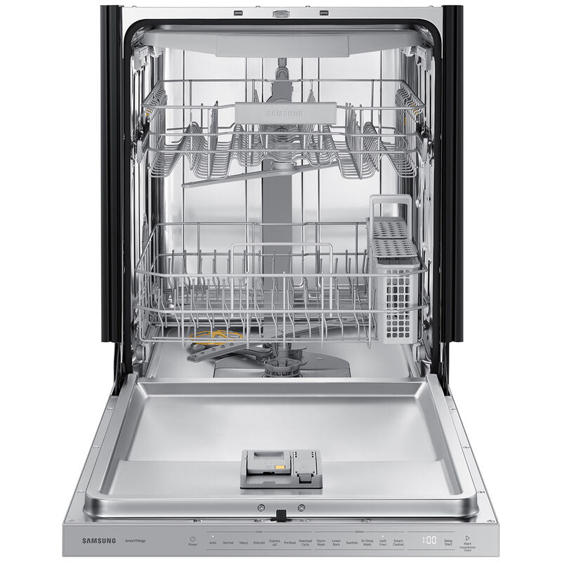 Samsung DW80CB545012 Bespoke 24 in. Top Control Smart Dishwasher with 46 dBa Sound Level, 3rd-Rack, AutoRelease & Pocket - White Glass