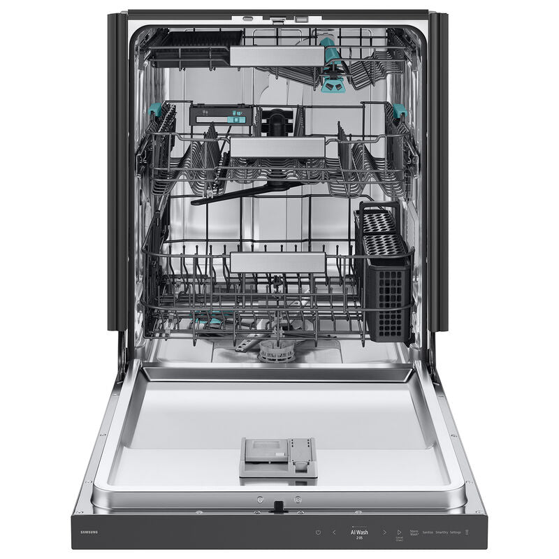 Samsung DW90F89P0USR Bespoke 24 in. Top Control Smart Dishwasher with 38 dBA Sound Level, 3rd-Rack, Smart Dry with AutoRelease Door - Fingerprint Resistant Stainless Steel