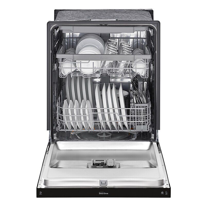 LG LDFN4542B 24 in. Front Control Dishwasher with 48 dBa Sound Level, 3rd-Rack, Dynamic Dry & Pocket - Black
