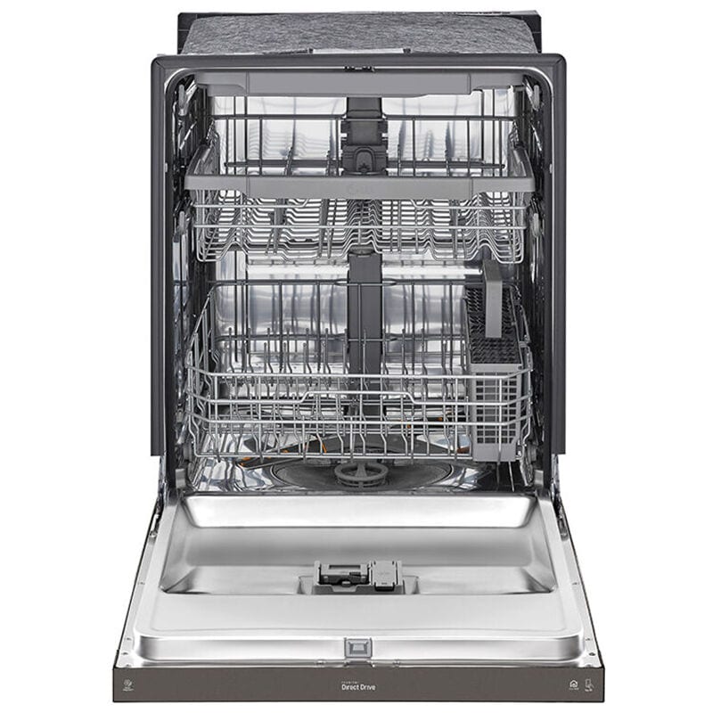 LG LDFN4542D 24 in. Front Control Dishwasher with 48 dBa Sound Level, 3-rd-Rack, Dynamic Dry & Pocket - Black Stainless