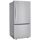 LG LRDCS2603S 33 in. 25.5 cu. ft. Bottom Freezer Refrigerator with Ice Maker - PrintProof Stainless Steel