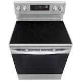 LG LREL6323S 30 in. 6.3 cu. ft. Smart Air Fry Standard Convection Electric Range with Radiant Burners - Stainless Steel