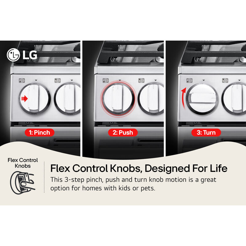 LG LSEL6333ZE 30 in. 6.3 cu. ft. Smart Air-Fry Standard Convection Slide-In Electric Range with Radiant Burners - Black Stainless Steel