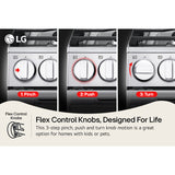 LG LSEL6333ZE 30 in. 6.3 cu. ft. Smart Air-Fry Standard Convection Slide-In Electric Range with Radiant Burners - Black Stainless Steel